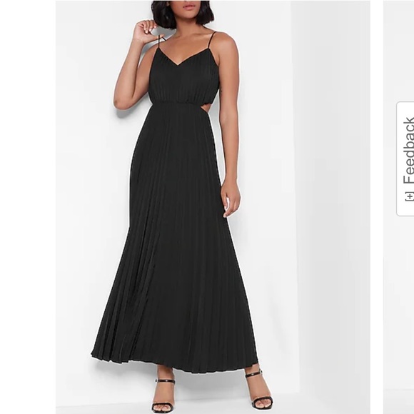 Teal Pleated Side Cutout Express Maxi Dress - Picture 5 of 13